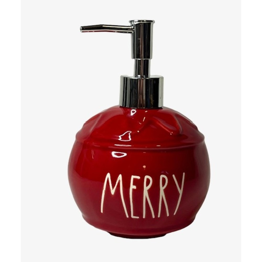 Ray Dunn MERRY Christmas Ornament Soap Lotion Dispenser